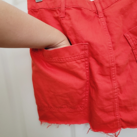 BDG Urban Outfitters soft denim mini raw hem skirt button fly - Picture 9 of 11